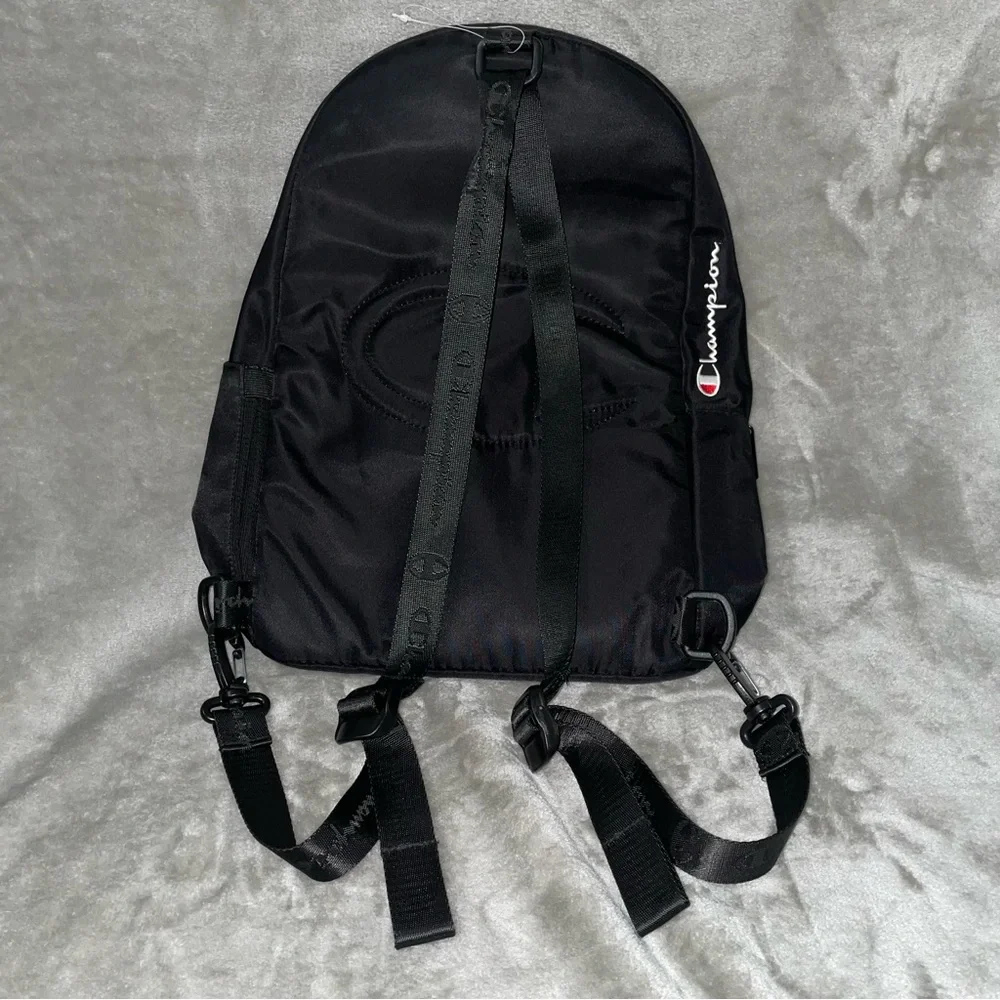 Champion Black Backpack with Bold Oversized C Logo OS